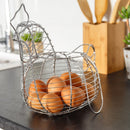 Huevera gallina cromada