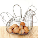 Huevera gallina cromada