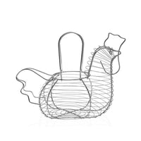 Huevera gallina cromada