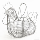 Huevera gallina cromada