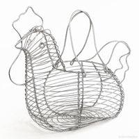 Huevera gallina cromada