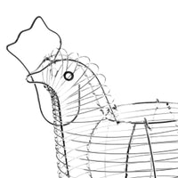 Huevera gallina cromada