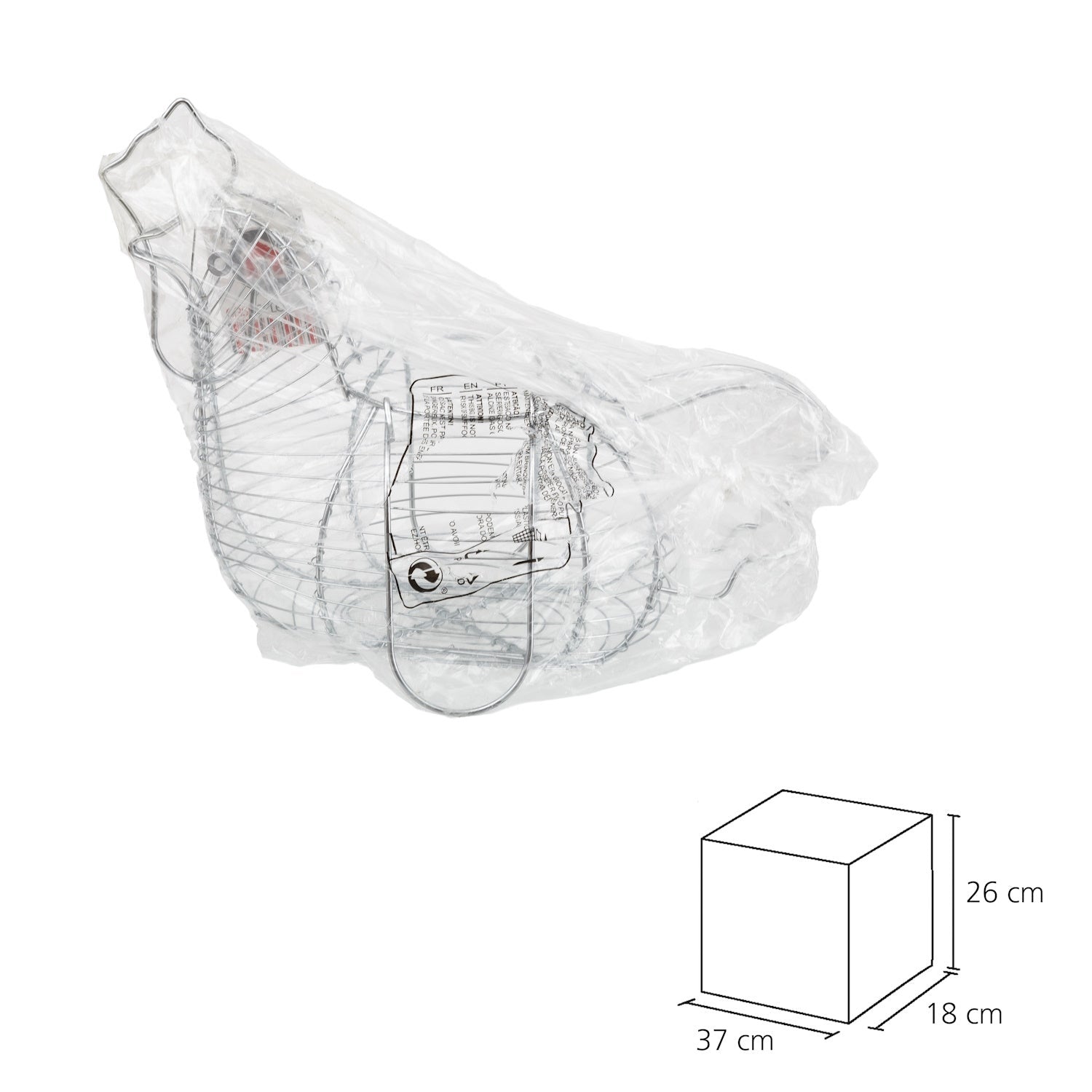 Huevera gallina cromada