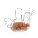 Huevera gallina cromada