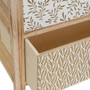 Mesita de noche con cajones tapizados