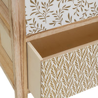 Mesita de noche con cajones tapizados