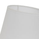 Lámpara mesita de noche arcos de cerámica blanca con pantalla