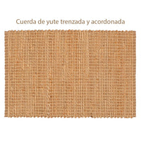Alfombra de yute natural de 60x90 cm