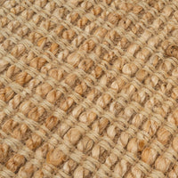 Alfombra pasillera de yute natural de 140x70 cm