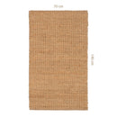 Alfombra pasillera de yute natural de 140x70 cm