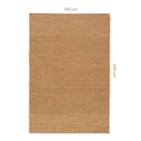 Alfombra de yute natural de 140x200 cm