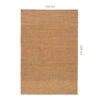 Alfombra de yute natural de 140x200 cm
