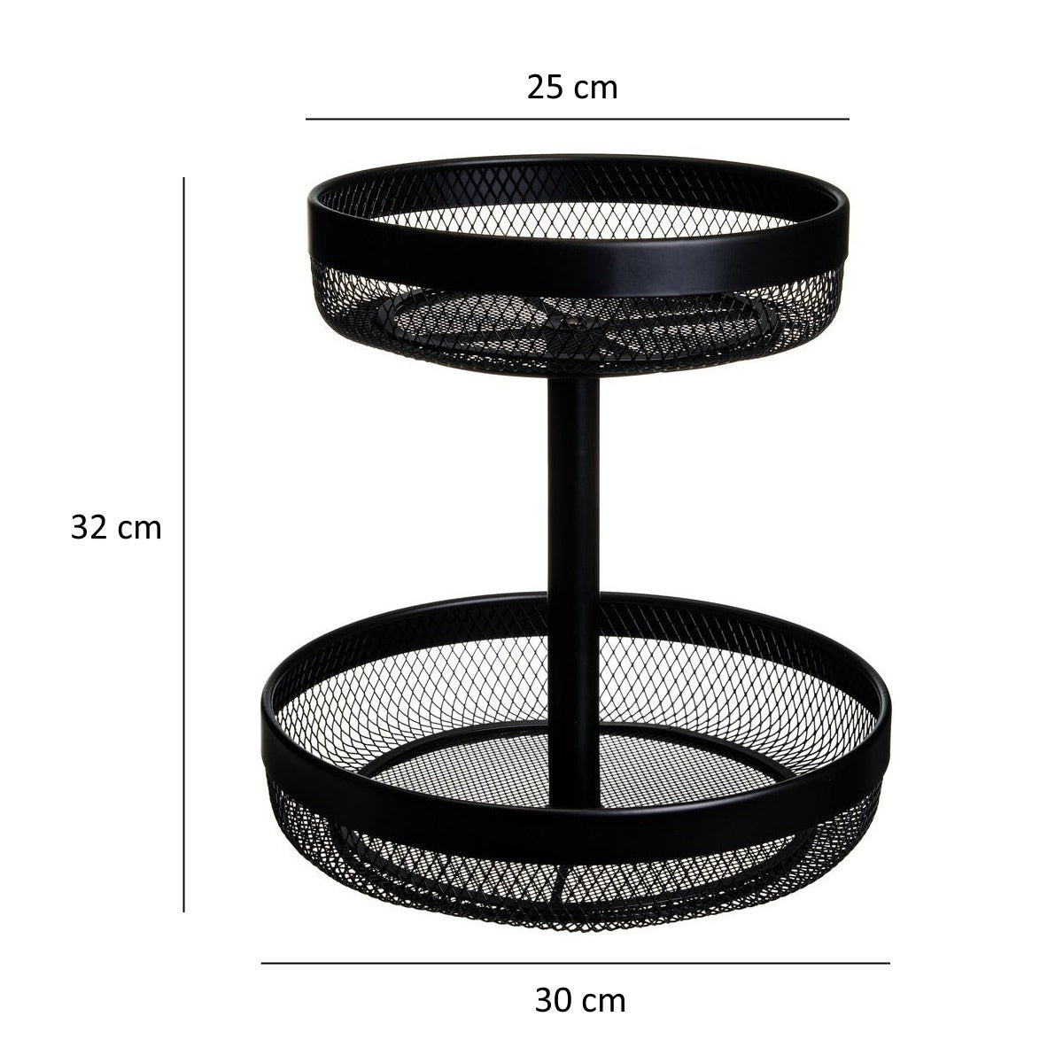 Frutero 2 alturas negro