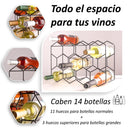 Botellero negro para 11 botellas