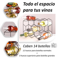 Botellero negro para 11 botellas