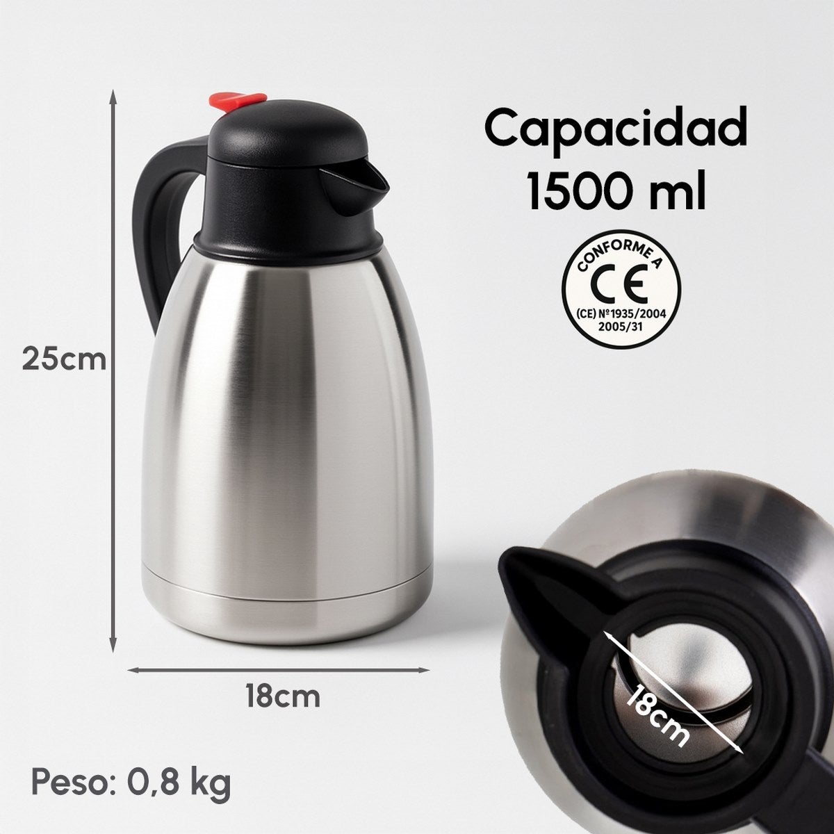 Termo de acero inoxidable de 1500ml