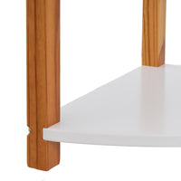 Estantería esquinera de 3 baldas blancas