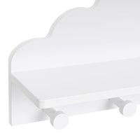 Perchero de pared nube blanco