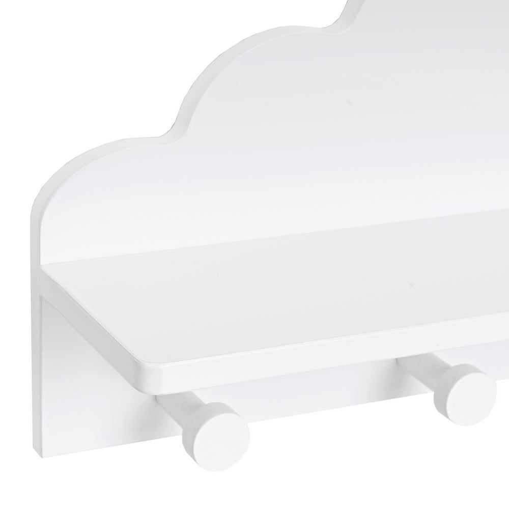 Perchero de pared nube blanco
