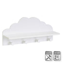 Perchero de pared nube blanco