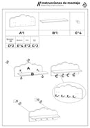 Perchero de pared nube blanco