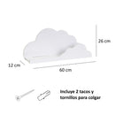 Estante de pared nube blanco