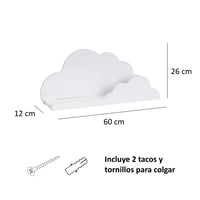 Estante de pared nube blanco