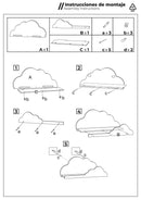 Estante de pared nube blanco