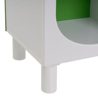 Estantería de madera blanco y verde