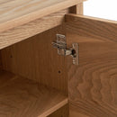 Mueble bajo lavabo de pedestal de madera fresno natural de 60 cm