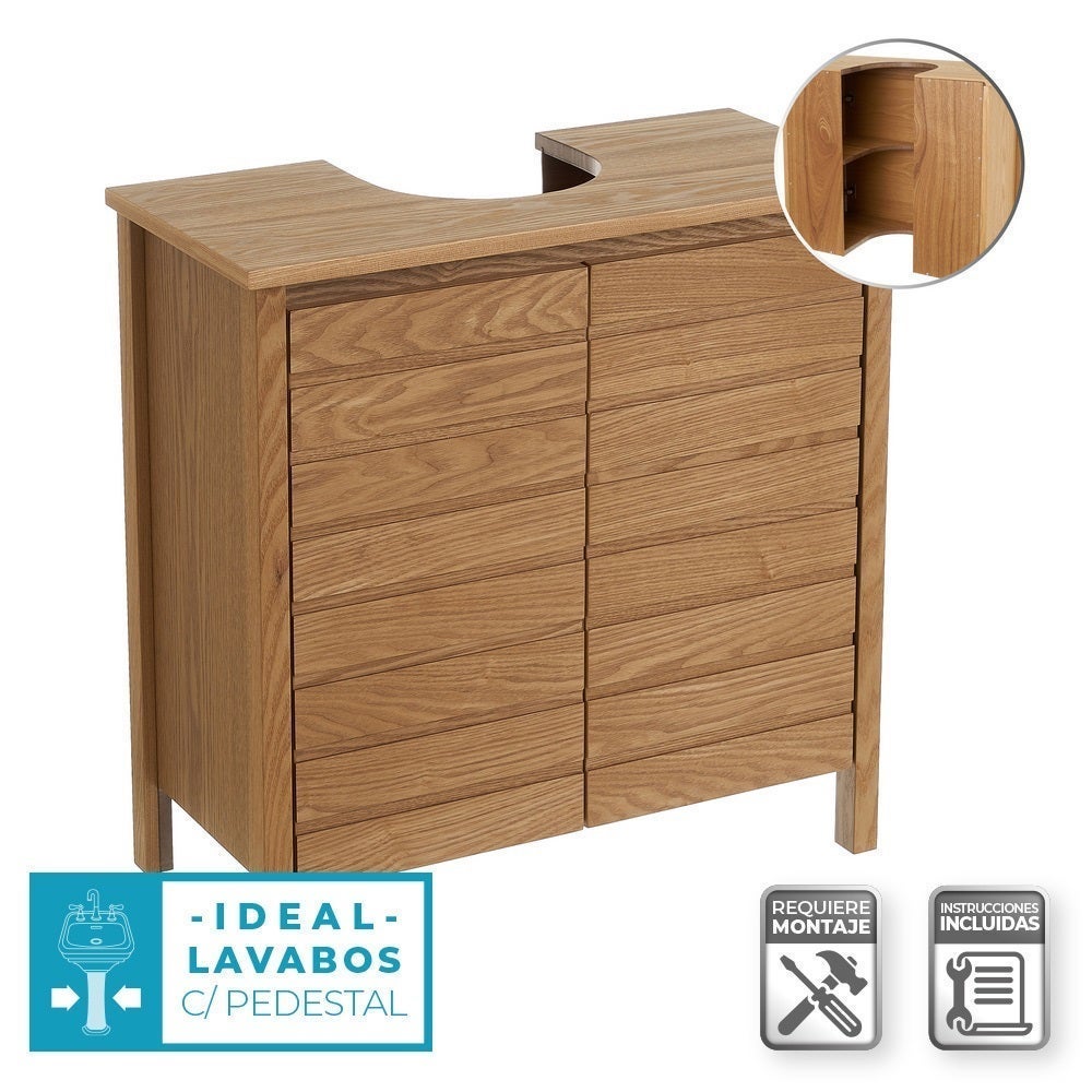 Mueble bajo lavabo pedestal de 60 cm