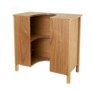 Mueble bajo lavabo de pedestal de madera fresno natural de 60 cm