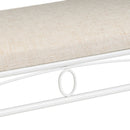 Banqueta de dormitorio blanca de 115cm