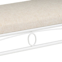 Banqueta de dormitorio blanca de 115cm