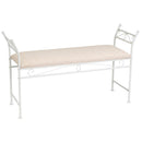Banqueta de dormitorio blanca de 115cm