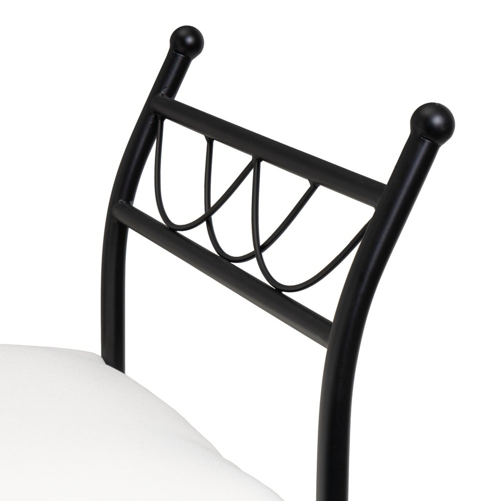 Banqueta de dormitorio negra de 115cm