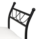 Banqueta de dormitorio negra de 115cm