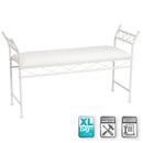 Banqueta de dormitorio blanca de 115cm