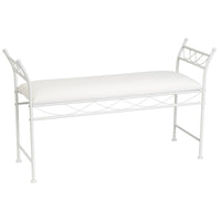 Banqueta de dormitorio blanca de 115cm