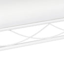 Banqueta de metal blanco con asiento de algodón