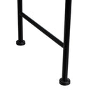 Banqueta de metal negro con asiento de algodón