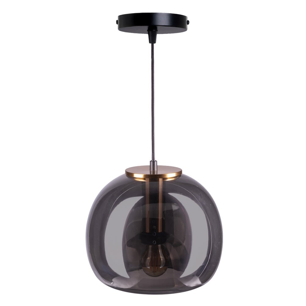 Lámpara de techo de cristal gris plata