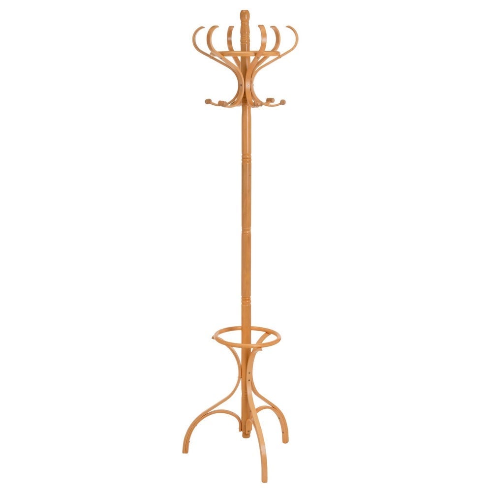 Perchero de pie paragüero natural