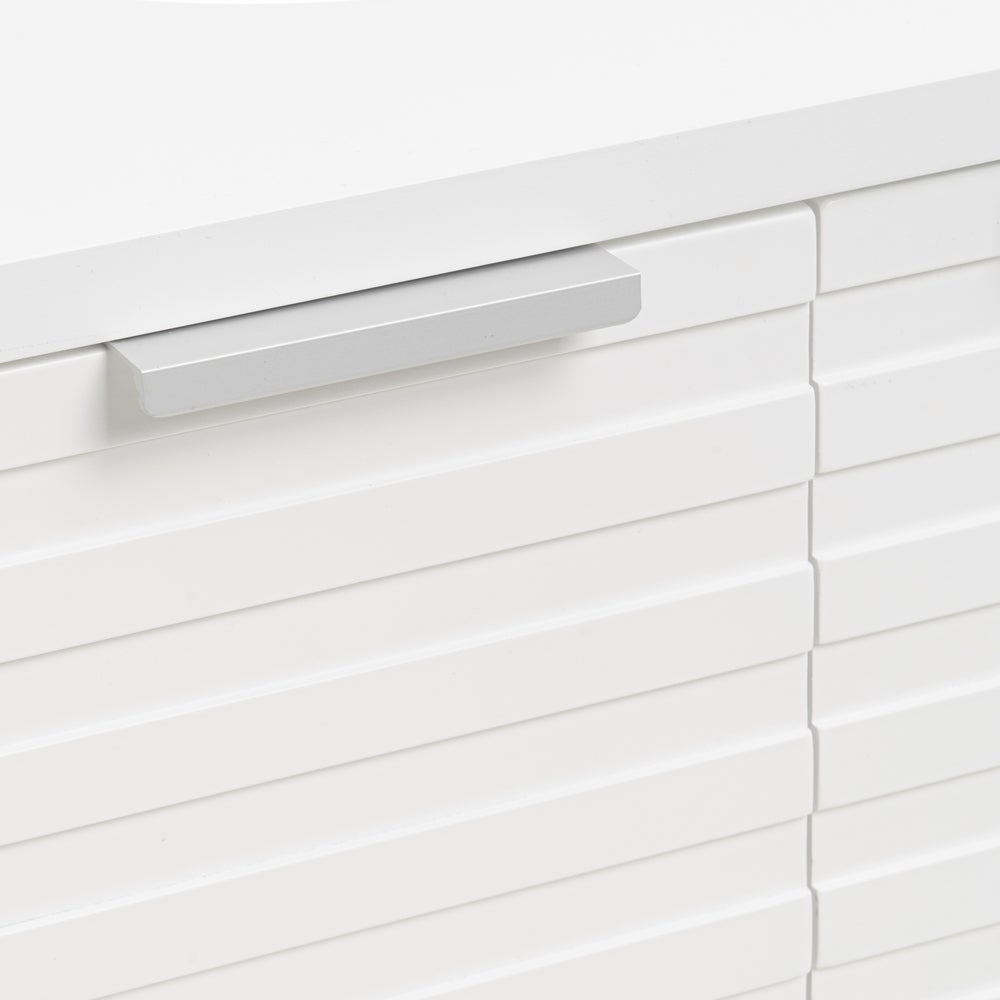 Mueble bajo lavabo de pedestal blanco de 60 cm