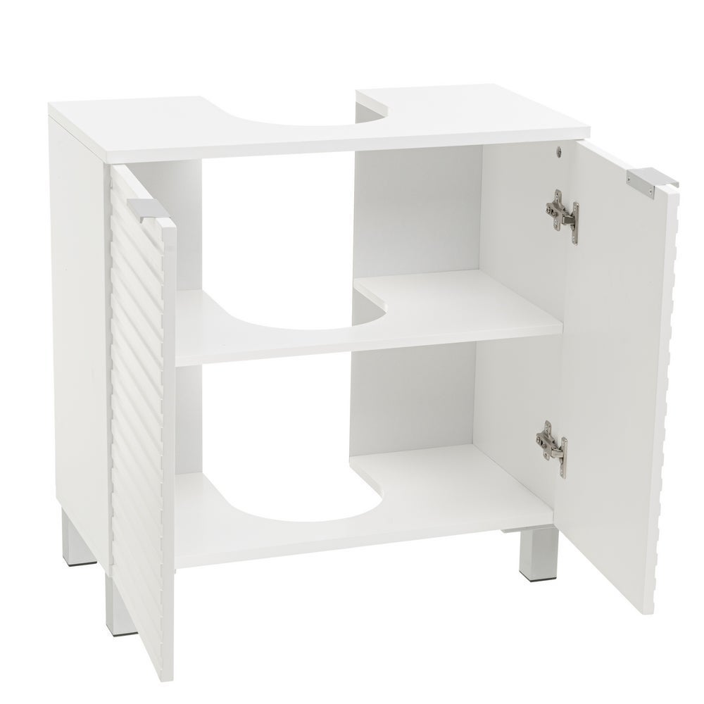 Mueble bajo lavabo de pedestal blanco de 60 cm