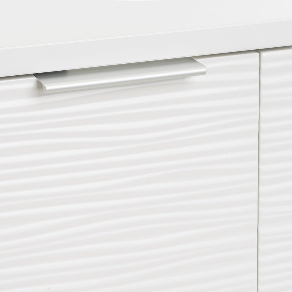 Mueble bajo lavabo blanco de madera con 2 puertas