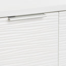 Mueble bajo lavabo blanco de madera con 2 puertas