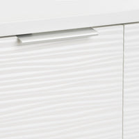 Mueble bajo lavabo blanco de madera con 2 puertas