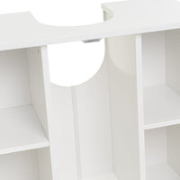 Mueble bajo lavabo blanco de madera con 2 puertas