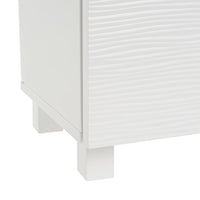 Mueble bajo lavabo blanco de madera con 2 puertas